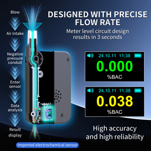Độ chính xác cao tế bào nhiên liệu xách tay hơi thở rượu <span class=keywords><strong>Tester</strong></span> Monitor rượu breathalyzer Cảm biến rượu Checker Meter - Product Image 3