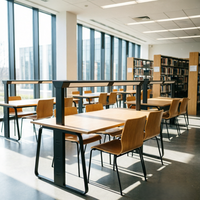 Table de lecture en acier personnalisée, fournisseur OEM de bureaux métalliques pour grands projets éducatifs et appels d'offres pour bibliothèques publiques