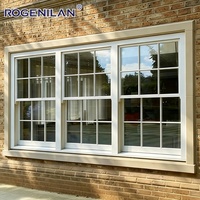 Fenêtre coulissante verticale simple en aluminium Rogenilan, double vitrage trempé, étanche, de fabrication australienne