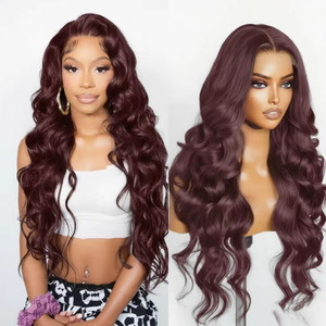 Perruque longue bouclée à ondulations moyennes et grandes, en dentelle HD, pour femmes noires, styles brésiliens et vietnamiens, vente en gros d'usine - Product Image 3