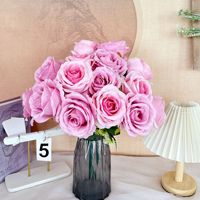 9-koppige Anna Rose zijden kunstbloemenarrangement voor bruiloftsdecoratie en vijfsterrenhotel evenementendecoratie