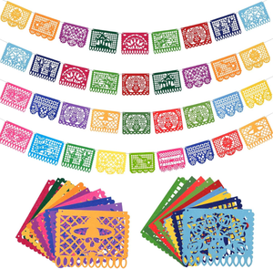 Guirnalda Mexicana de Papel Picado para Fiestas, Decoración para el Cinco de Mayo, Día de los Muertos, Ramadán, Regreso a Clases - Product Image 1