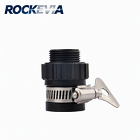 Adaptateur de robinet universel avec collier de serrage en acier inoxydable, connecteur de tuyau d'arrosage de jardin, raccord rapide d'irrigation