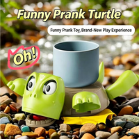 YIWUPOWER Sous-verre amusant en forme de tortue, tapis de tasse à pression, jouet de table créatif et intéressant, jouet promotionnel
