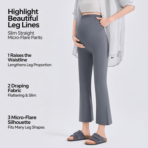 Leggings Premaman per Donne, Pantaloni Elasticizzati per <span class=keywords><strong>Gravidanza</strong></span>, per Uso Quotidiano Casual e Stratificazione Quotidiana - Product Image 2