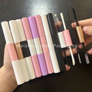 ISMAN Luxe 5ml + 5ml Tube de brillant à lèvres double embout rond rose blanc noir violet or rose Flacon d'eye-liner Vente en gros Marque privée - Product Image 2