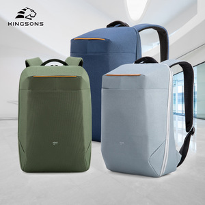 Kingsons <b>Backpack</b> Light Blue Green Blue Waterproof <b>Computer</b> Interlayer Unisex Casual Travel <b>Backpack</b> - Product Image 1