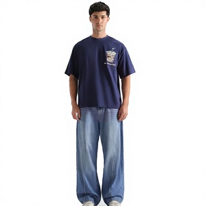 Camiseta de Moda para Hombre, Hombros Caídos, Corte Holgado, Manga Corta, Algodón Premium Estampado, para Uso Casual y Estilo Urbano - Product Image 1