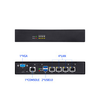 Mini PC Routeur 4 ports Ethernet Gigabit, PC Pare-feu X86 avec refroidissement par ventilateur, processeur Intel N2940, Appareil réseau 4*LAN