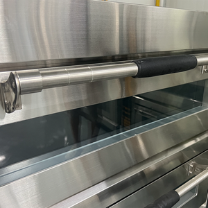 فرن خبز تجاري يعمل بالغاز من الفولاذ المقاوم للصدأ، سعة كبيرة، ثلاث طبقات، ست صواني، محمول لخبز الخبز والمكسرات والذرة، 220 فولت، جديد - Product Image 5