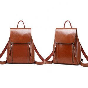 Outdoor Travel Unisex Vintage Women <b>Backpack</b> Leather Travel Hand Shoulder Bag - Product Image 2