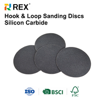 Disques abrasifs REX en carbure de silicium à crochets et boucles, 1 mm, dureté moyenne, noirs, accessoires pour meuleuses électriques - Formes multiples