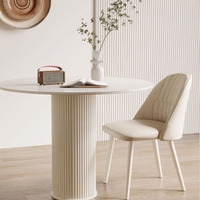 Ensemble de table à manger en bois massif de conception de maison moderne et décontractée petits appartements accessibles de luxe meubles de style blanc-français