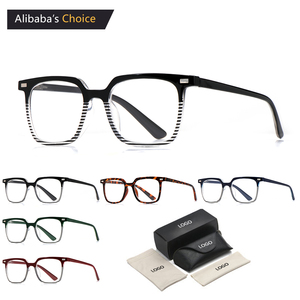 Bán buôn Kính Đọc Sách nam thời trang chống ánh sáng màu xanh khung vuông biểu tượng tùy chỉnh kính đọc sách cho Unisex - Product Image 1