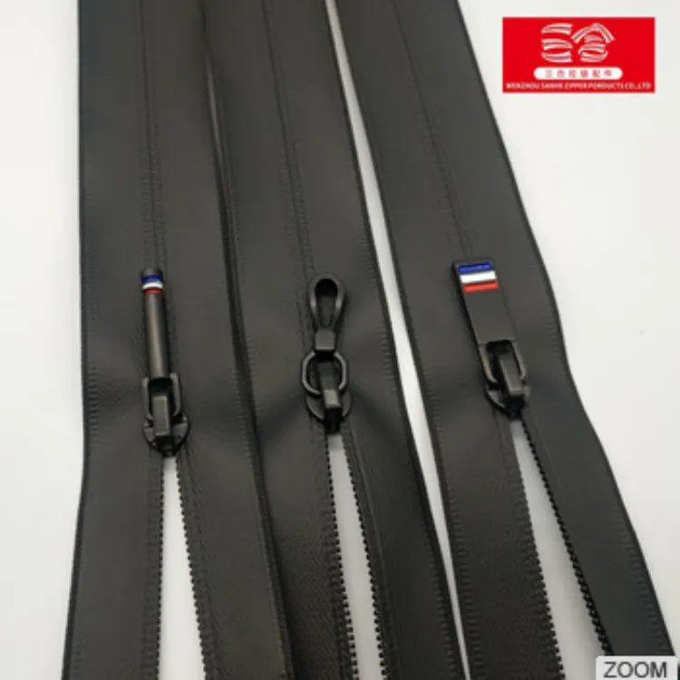 Quality Newest Designs Popular Useful Colorful Wholesale Custom zipper long chain nylon waterproof rubber zipper