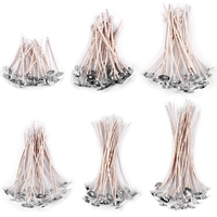 Mèche de bougie sans fumée de 6-20 cm pour cire de soja et lampe à kérosène, en coton tissé parfumé pour usage domestique, grande base, technique d'injection