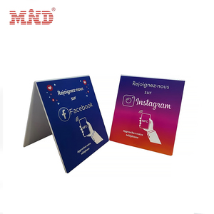 कस्टम वाटरप्रूफ rfid nfc एक्रिलिक pvc Google समीक्षा तालिका सोशल मीडिया समीक्षा nfc मेनू डिस्प्ले स्टैंड - Product Image 3