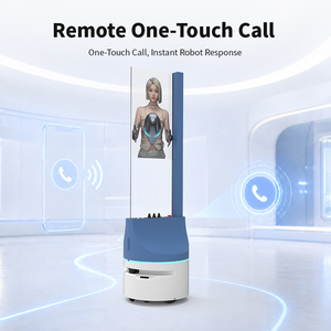 Robot publicitaire mobile à écran OLED transparent de 30 pouces avec détection automatique pour équipement publicitaire électronique mobile - Product Image 4