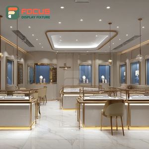 Minimalist Boutique Jewelry Display Counter Metal <b>Frame</b> Jewelry Shop Display Counter - Product Image 3