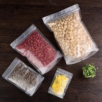 Sachets Doypack en PE de qualité alimentaire, recyclables, transparents, personnalisables avec logo, fermeture éclair, vente en gros
