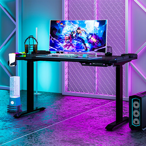 Hot Sales Top Electric Stand up <strong>Gaming</strong> Table With Led Lights Pc Laptop <strong>Computer</strong> <strong>Gaming</strong> <strong>Desk</strong> Adjustable Height - Product Image 1