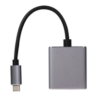 Adaptador VCOM VGA Dongle Macho a Hembra FHD 1080P USB C a VGA, Cable de 15cm, Convertidor para Monitor de Computadora y Proyector
