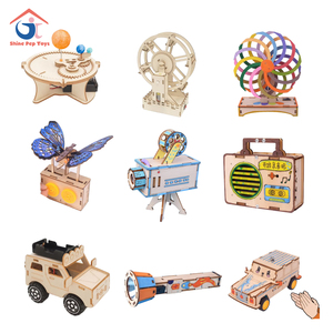 Vástago de madera Coche de juguete DIY Ciencia Física educativa STEM Juguete para niños - Product Image 1