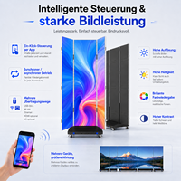 GOB P1.2 P1.5 P1.8 P2.5 Dijital Taşınabilir Üç Katlı LED Poster Ekranı Katlanabilir IP65 İç Mekan Perakende Mağazası ve Animasyon Grafikleri için