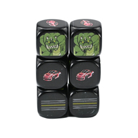 Dés à points personnalisés en gros, couleur personnalisée, coins droits carrés, 10 mm, 16 mm, dés noirs personnalisés avec impression