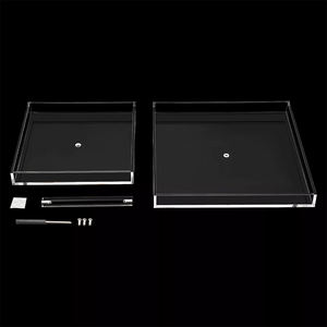 Vitrina cosmética acrílica de 2 niveles personalizada de fábrica, soporte organizador de perfumes de maquillaje PMMA para baño con superficie pulida - Product Image 2