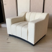 Salon Bureau Réception Fauteuil Salon Nordique Blanc Velours Canapé Simple Fauteuil De Luxe Moderne Boucle Accent Chaise