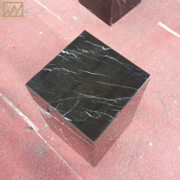 KINGS-WING Table à colonne carrée naturelle moderne Nero Margiua Socle Table basse Table d'appoint meubles personnalisés salon