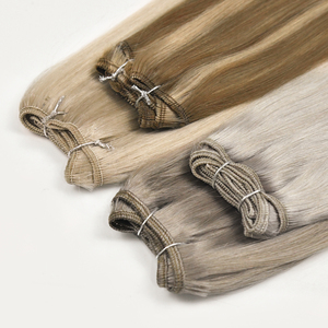 Extensions de cheveux K.SWIGS tissées à la machine, 100% cheveux humains vierges, cuticules alignées, épaisses, lisses, durables, flexibles, longueur, couleur et texture personnalisables - Product Image 1