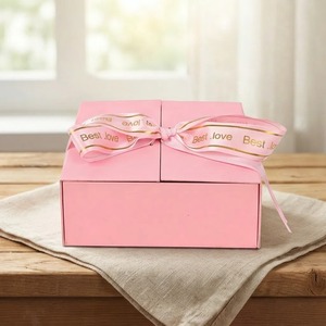 Custom Luxury Paper Packaging Magnetic <b>Gift</b> <b>Pink</b> <b>Boxes</b> with Logo - Product Image 1