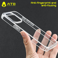 Étui transparent de luxe ATB pour iPhone 16 Pro Max, coque antichoc en TPU transparente pour iPhone 13 14 15