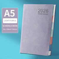 Libro de notas anual de cuero PU 2026 duradero de alta calidad superventas A5 oficina de negocios planificador diario semanal mensual para suministro