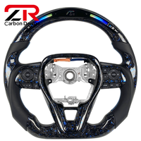 Accessoires de voiture pour Toyota Corolla XEI LE 2012-2026 Camry SE XSE TRD Avalon RAV4 Volant personnalisé en fibre de carbone forgée LED