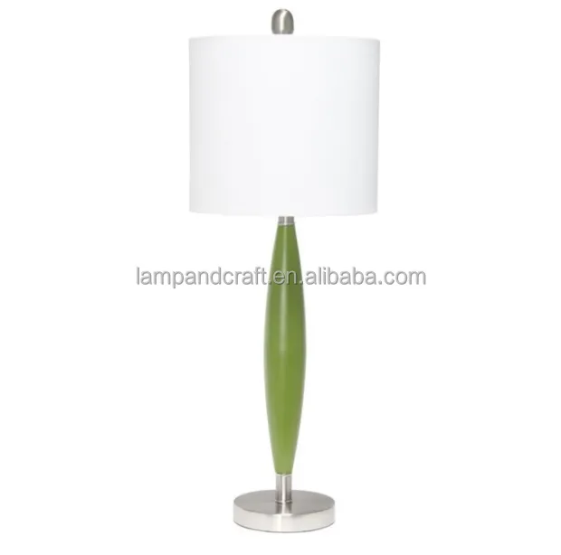 홈 금속 스타일러스 테이블 램프 홈 장식 침실 호텔 로비 호텔 게스트 거실 흰색 그늘과 녹색