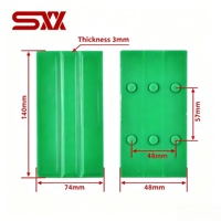 Guía de elevación de revestimiento de botas de tres pliegues verde, inserto de zapata SG26 SG27 UHMWPE 10mm 16mm, contrapeso, piezas de repuesto para riel principal de elevación de coche