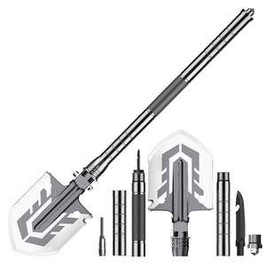 Pala de acampada multifuncional, pala táctica plegable de supervivencia, portátil, multiherramienta con cuchillo - Product Image 1