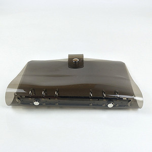 Cuaderno de hojas sueltas de PVC, creativo, transparente, negro, Cuenta de mano, viaje, 6 agujeros, Bloc de notas A5, A6, A7, carpeta negra de Pvc - Product Image 6