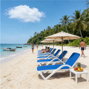 Chaise longue moderne et légère au design style lune, en tissu durable, idéale pour les loisirs en extérieur, la plage, la <span class=keywords><strong>piscine</strong></span> et <span class=keywords><strong>le</strong></span> <span class=keywords><strong>camping</strong></span> - Product Image 3