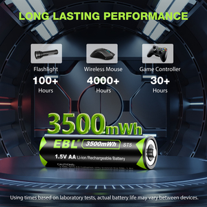 Pilas AA de Litio Recargables <span class=keywords><strong>EBL</strong></span> de 1.5V, Batería Doble A - Product Image 3