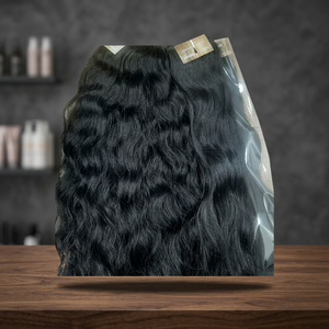 Cabello Humano Indio del Sur del Himalaya, Virgen Remy sin Procesar, Cutícula Alineada, Ondulado Natural, Doble Trama a Máquina para Cabello de Templo - Product Image 2