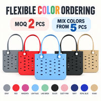 Sac de plage perforé en EVA 36x30x13cm, sac à main étanche à ouverture supérieure, 10 couleurs pour le voyage et le quotidien, vente en gros