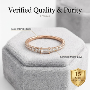 Anillo Apilable de Diamantes Naturales con Corte Brillante en Oro Rosa de 18K, Certificado por IGI para Minoristas, Servicio Personalizado OEM/ODM, Venta al Por Mayor - Product Image 3