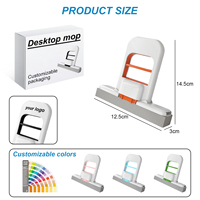 Mini serpillière pliable en éponge, durable, multifonctionnelle, forte absorption, utilisation humide/sèche sur bureau/table, poignée à presser à la main
