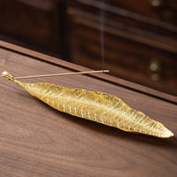 Ensemble de porte-encens porte-encens feuille porte-encens pour bâtons attrape-cendres pour méditation Yoga