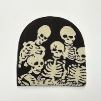 Bonnet d'hiver tricoté avec logo personnalisé Hip Hop Street Fashion Hats Imprimé sur laine Acrylique Accessoire de créateur pour le voyage