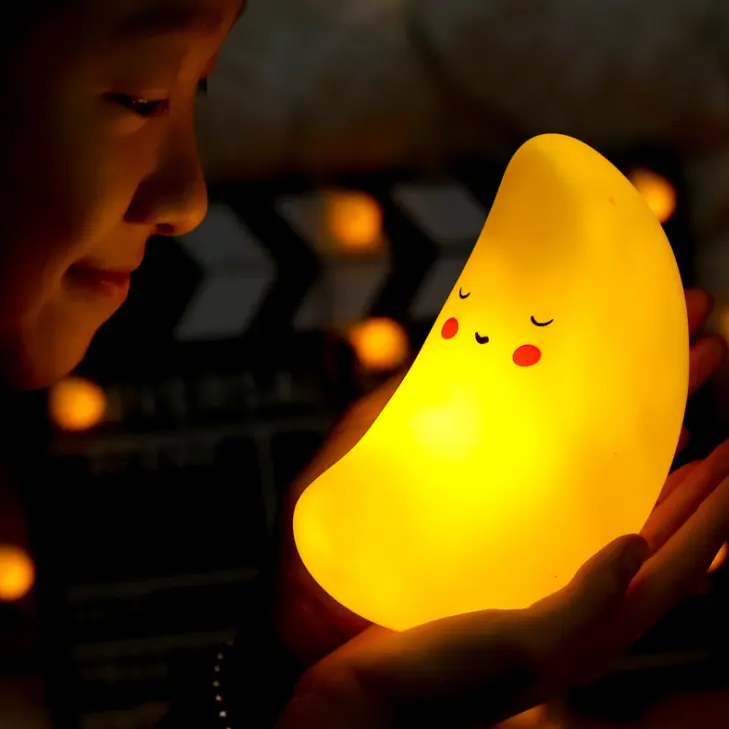 Cartoon Night Light LED Cute Decoration Lamps Moon Bear Dinosaur Girl Kids Children Toys Gifts for Bedroom Bedside Room Lights